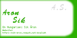 aron sik business card